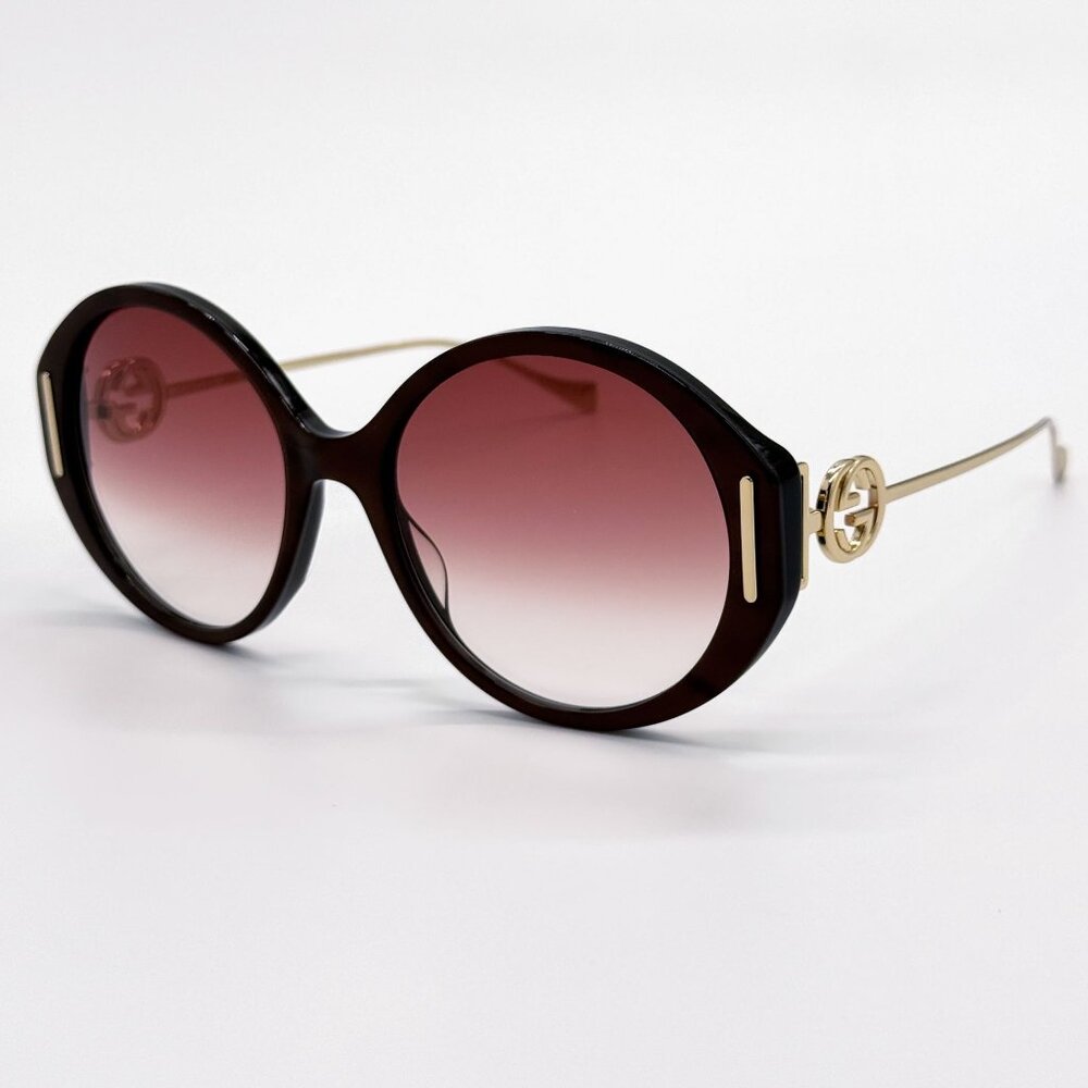 NEW GUCCI SUNGLASSES GG1202S 004 GOLD/BLACK WOMEN EYEWEAR GUCCI - Picture 4 of 12